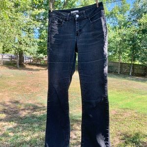 Mid rise bootcut black denim jeans
